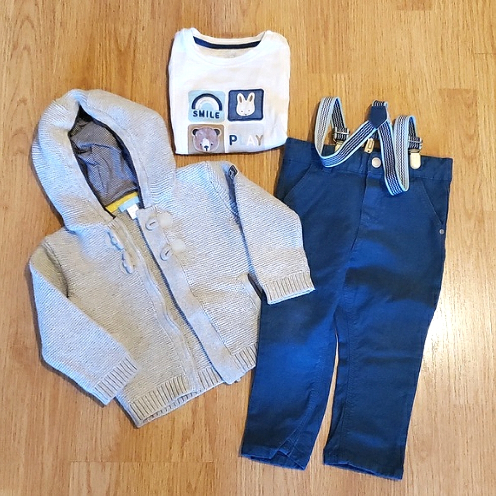 4 piece French Set for baby boy Size 18M / 80cm